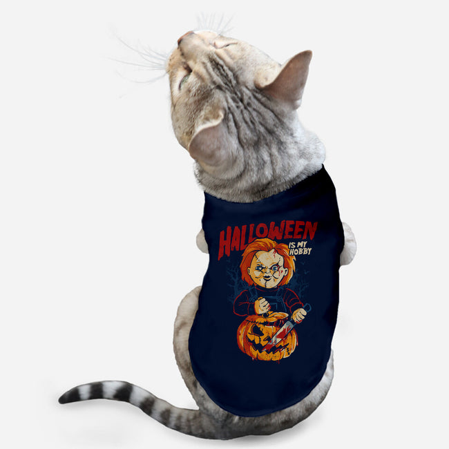 Halloween Is My Hobby-Cat-Basic-Pet Tank-eduely