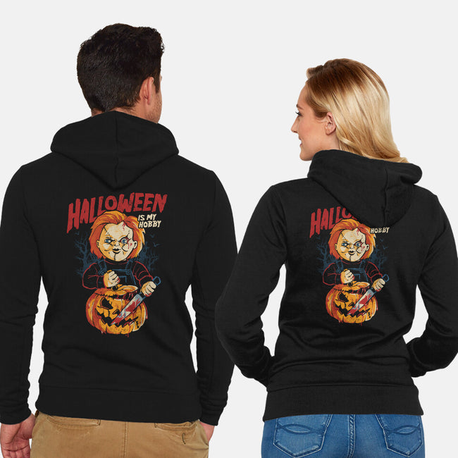 Halloween Is My Hobby-Unisex-Zip-Up-Sweatshirt-eduely