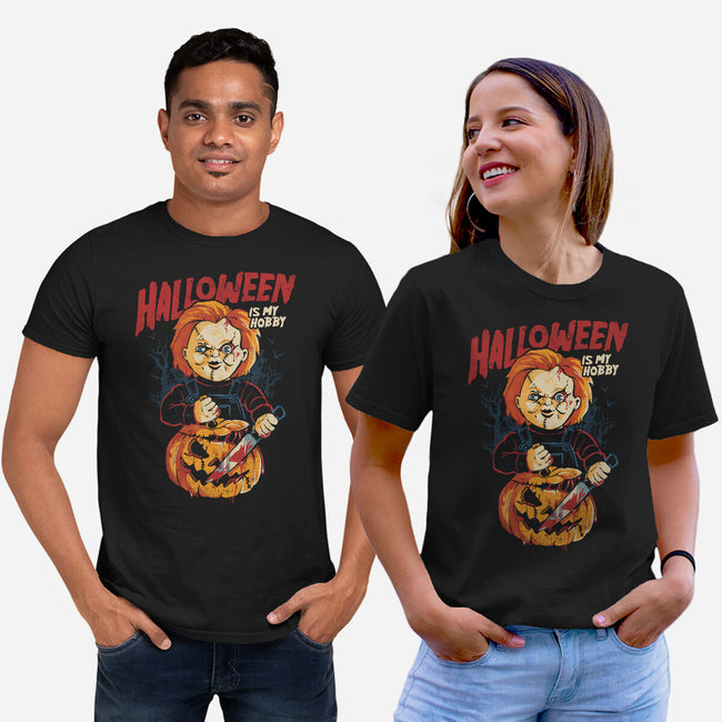 Halloween Is My Hobby-Unisex-Basic-Tee-eduely