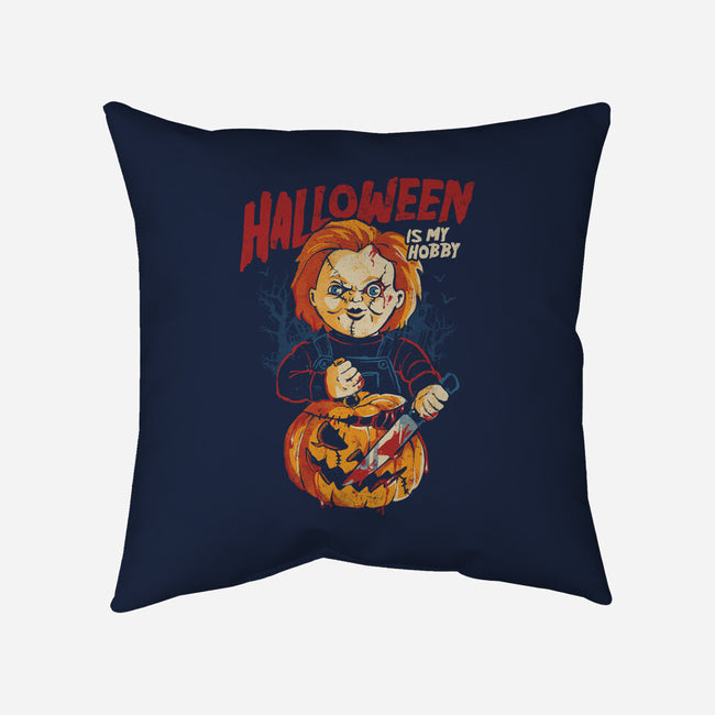 Halloween Is My Hobby-None-Removable Cover-Throw Pillow-eduely