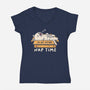 Nap Time Do Not Disturb-Womens-V-Neck-Tee-koalastudio