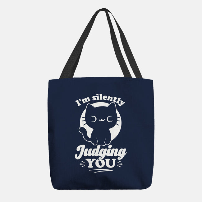 Cat Judges You-None-Basic Tote-Bag-Studio Mootant