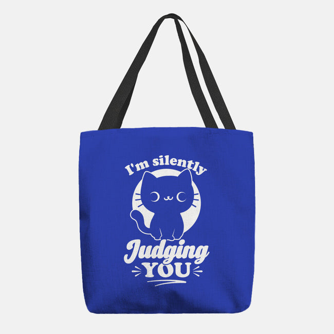 Cat Judges You-None-Basic Tote-Bag-Studio Mootant