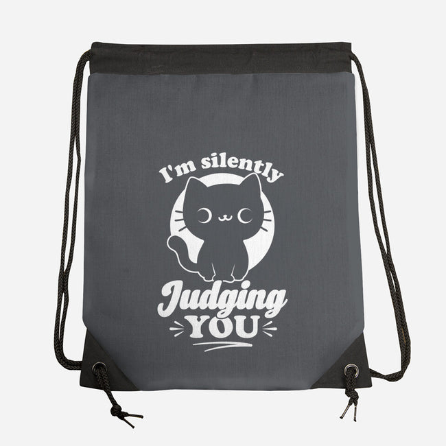 Cat Judges You-None-Drawstring-Bag-Studio Mootant