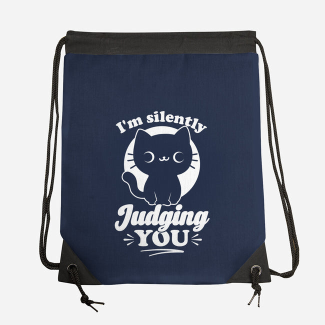 Cat Judges You-None-Drawstring-Bag-Studio Mootant