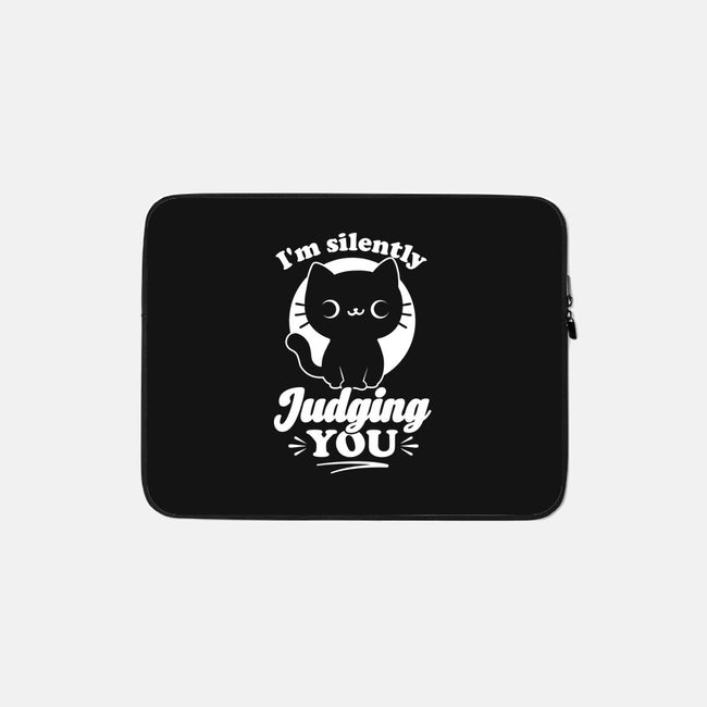 Cat Judges You-None-Zippered-Laptop Sleeve-Studio Mootant