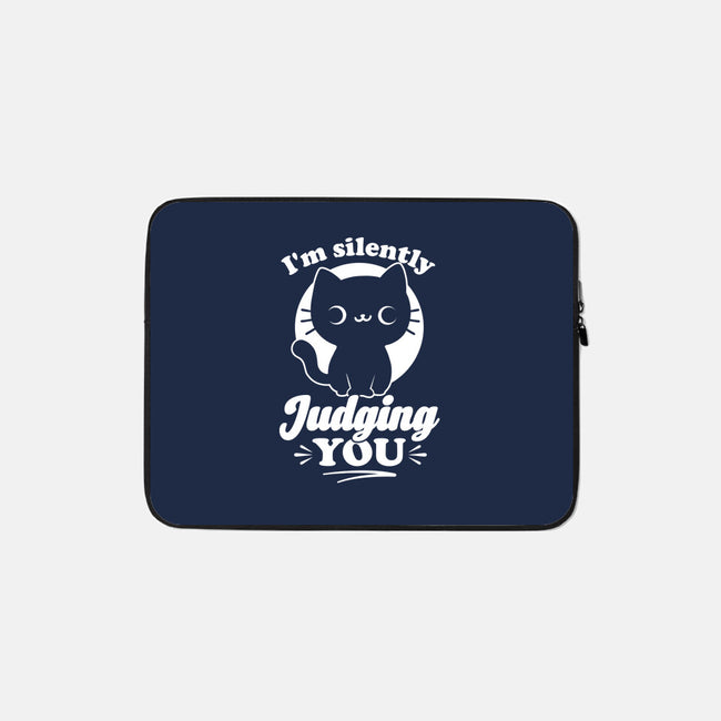 Cat Judges You-None-Zippered-Laptop Sleeve-Studio Mootant