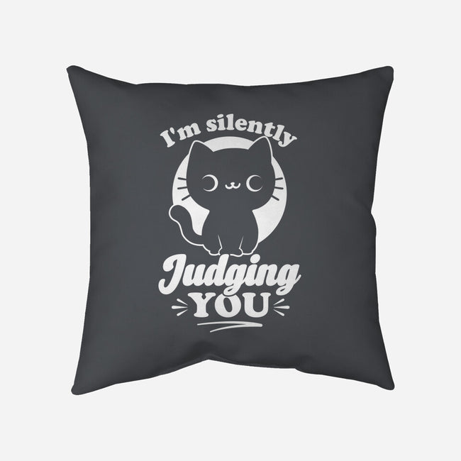 Cat Judges You-None-Non-Removable Cover w Insert-Throw Pillow-Studio Mootant