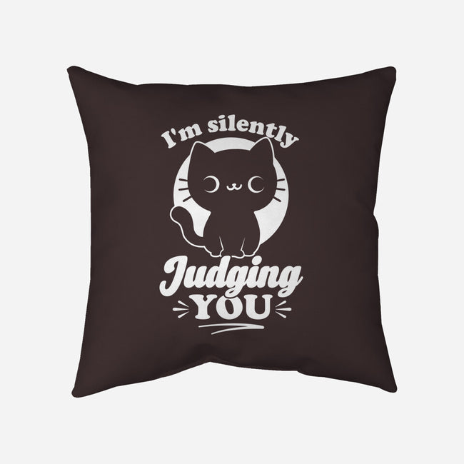 Cat Judges You-None-Non-Removable Cover w Insert-Throw Pillow-Studio Mootant