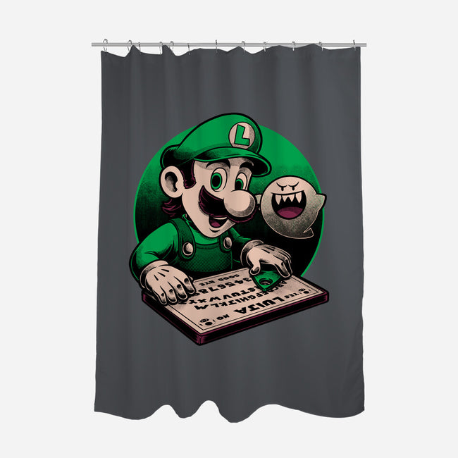 Video Game Ouija Board-None-Polyester-Shower Curtain-Studio Mootant