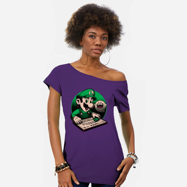 Video Game Ouija Board-Womens-Off Shoulder-Tee-Studio Mootant