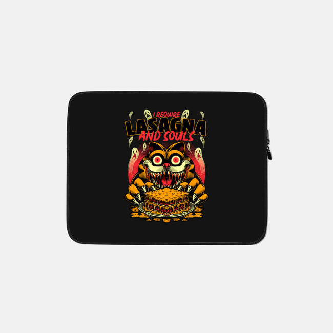 Creepy Cat Lasagna-None-Zippered-Laptop Sleeve-Studio Mootant