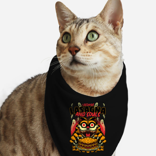 Creepy Cat Lasagna-Cat-Bandana-Pet Collar-Studio Mootant