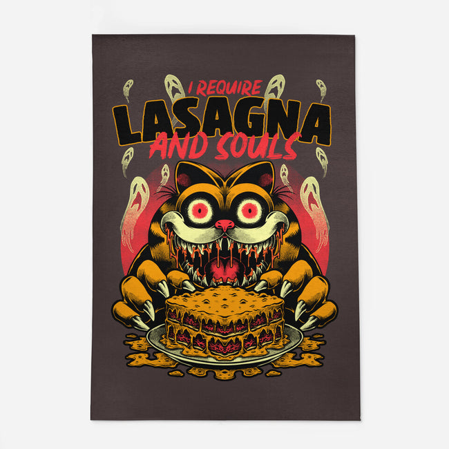 Creepy Cat Lasagna-None-Outdoor-Rug-Studio Mootant