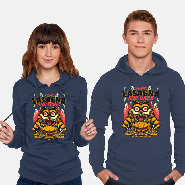 Creepy Cat Lasagna-Unisex-Pullover-Sweatshirt-Studio Mootant