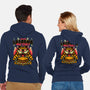 Creepy Cat Lasagna-Unisex-Zip-Up-Sweatshirt-Studio Mootant