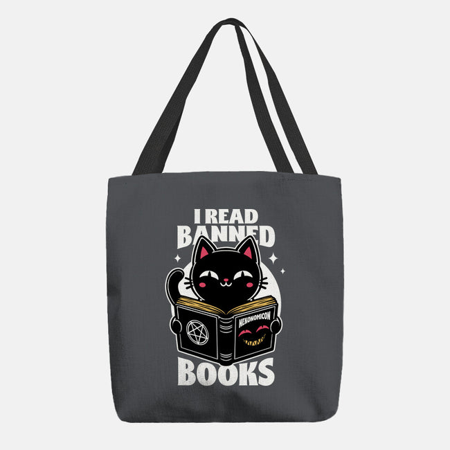 Cat Book Necronomicon-None-Basic Tote-Bag-Studio Mootant