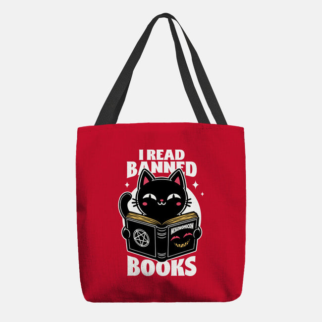 Cat Book Necronomicon-None-Basic Tote-Bag-Studio Mootant