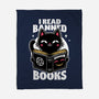 Cat Book Necronomicon-None-Fleece-Blanket-Studio Mootant