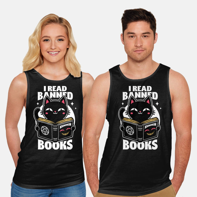 Cat Book Necronomicon-Unisex-Basic-Tank-Studio Mootant