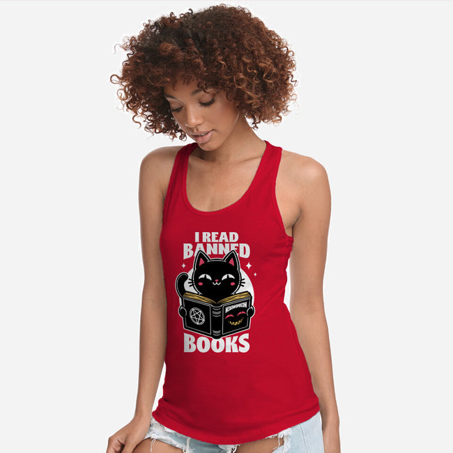 Cat Book Necronomicon-Womens-Racerback-Tank-Studio Mootant