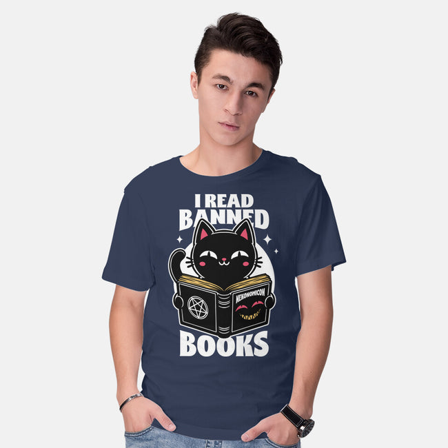 Cat Book Necronomicon-Mens-Basic-Tee-Studio Mootant