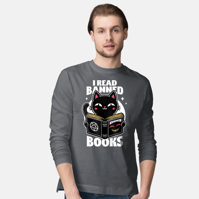 Cat Book Necronomicon-Mens-Long Sleeved-Tee-Studio Mootant