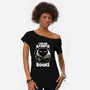 Cat Book Necronomicon-Womens-Off Shoulder-Tee-Studio Mootant