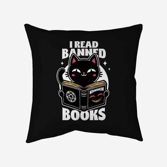 Cat Book Necronomicon-None-Removable Cover w Insert-Throw Pillow-Studio Mootant