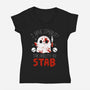 Ability To Stab-Womens-V-Neck-Tee-Vallina84