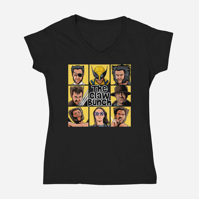 The Claw Bunch-Womens-V-Neck-Tee-svthyp