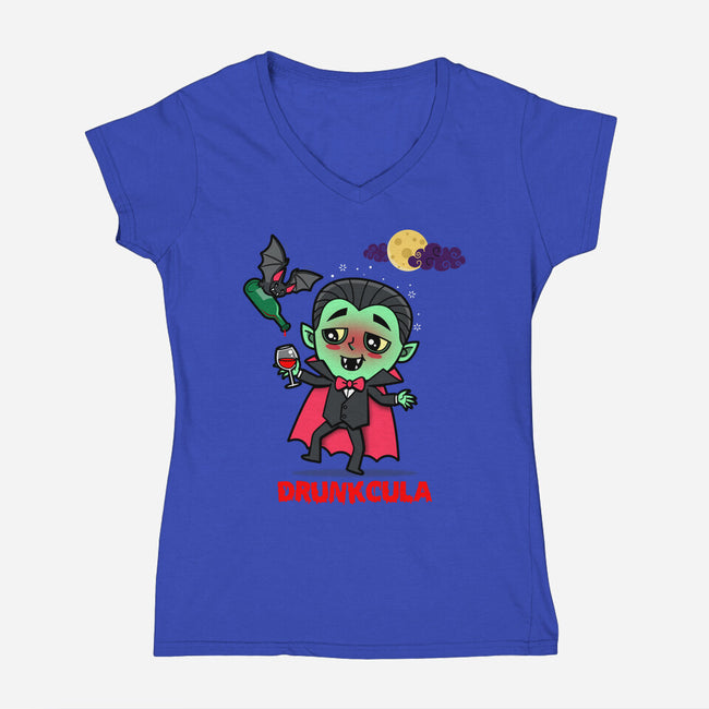 Drunkcula-Womens-V-Neck-Tee-Boggs Nicolas