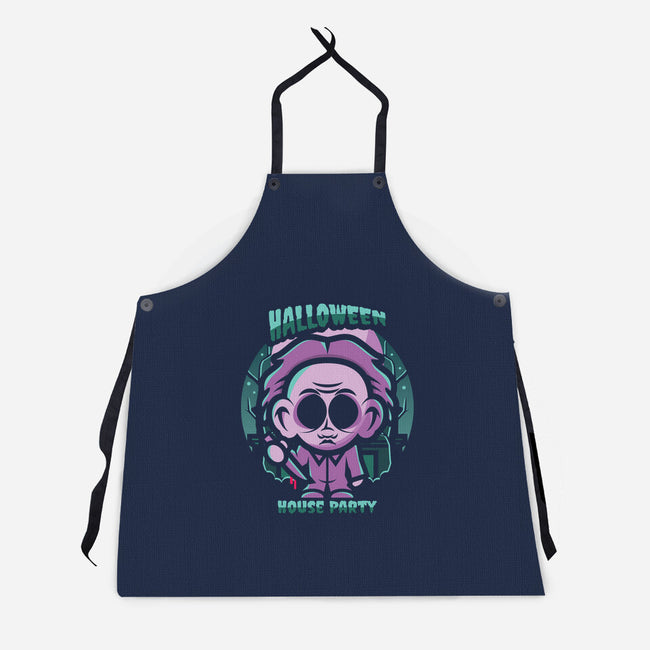 Halloween House Party-Unisex-Kitchen-Apron-jrberger