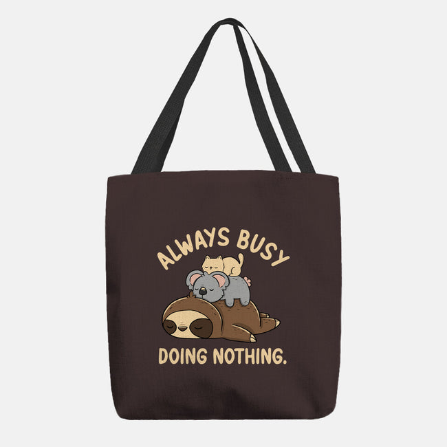 Always Busy Doing Nothing-None-Basic Tote-Bag-tobefonseca