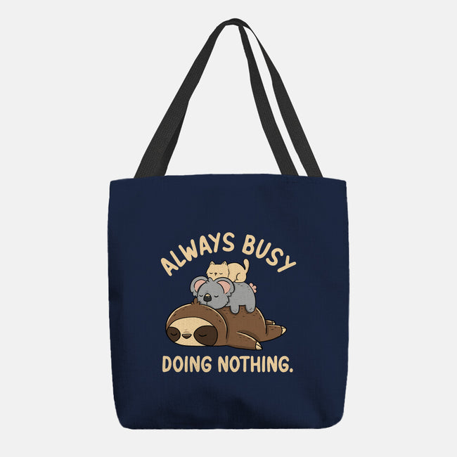 Always Busy Doing Nothing-None-Basic Tote-Bag-tobefonseca