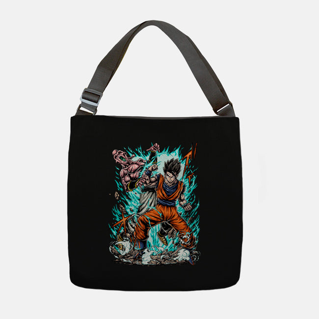 Gohan Vs Boo-None-Adjustable Tote-Bag-Knegosfield