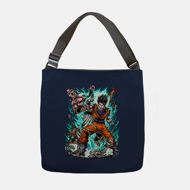 Gohan Vs Boo-None-Adjustable Tote-Bag-Knegosfield