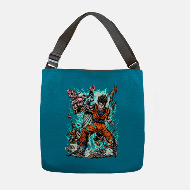 Gohan Vs Boo-None-Adjustable Tote-Bag-Knegosfield