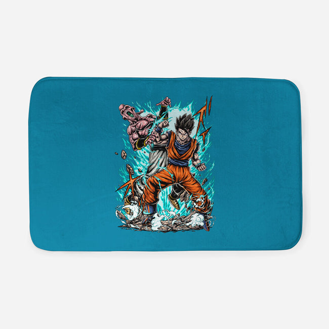 Gohan Vs Boo-None-Memory Foam-Bath Mat-Knegosfield