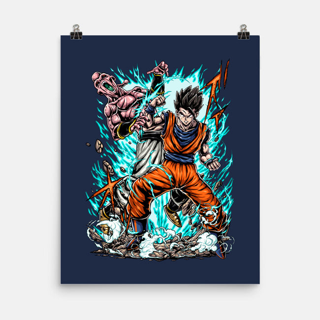 Gohan Vs Boo-None-Matte-Poster-Knegosfield