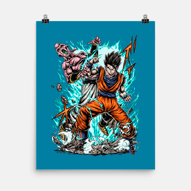 Gohan Vs Boo-None-Matte-Poster-Knegosfield