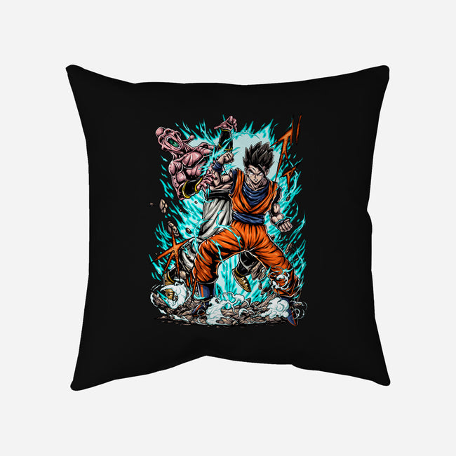 Gohan Vs Boo-None-Removable Cover w Insert-Throw Pillow-Knegosfield