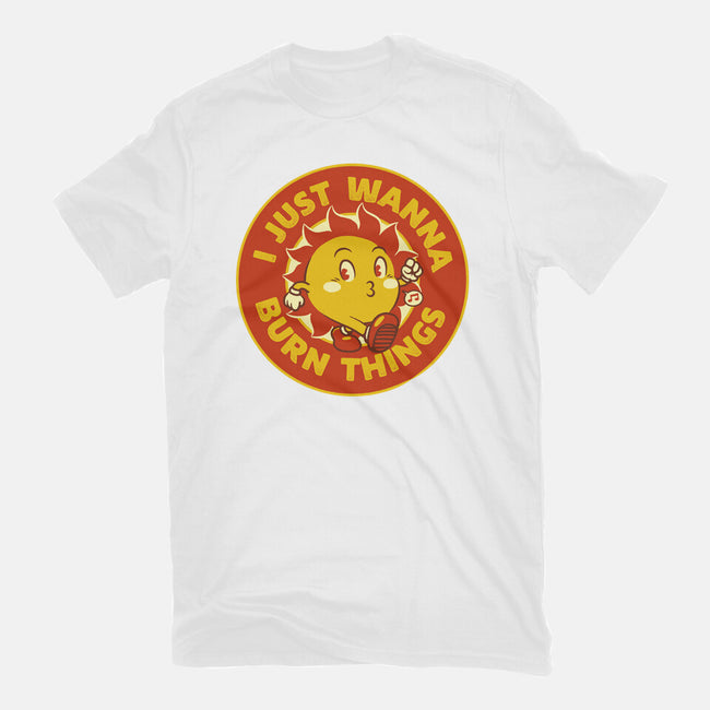 I Just Wanna Burn Things-Womens-Fitted-Tee-tobefonseca