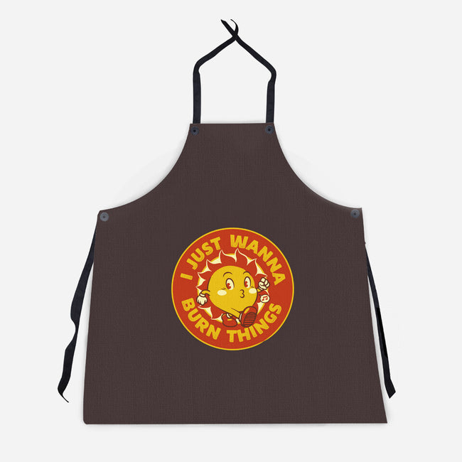 I Just Wanna Burn Things-Unisex-Kitchen-Apron-tobefonseca