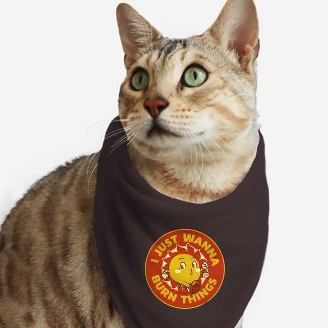 I Just Wanna Burn Things-Cat-Bandana-Pet Collar-tobefonseca