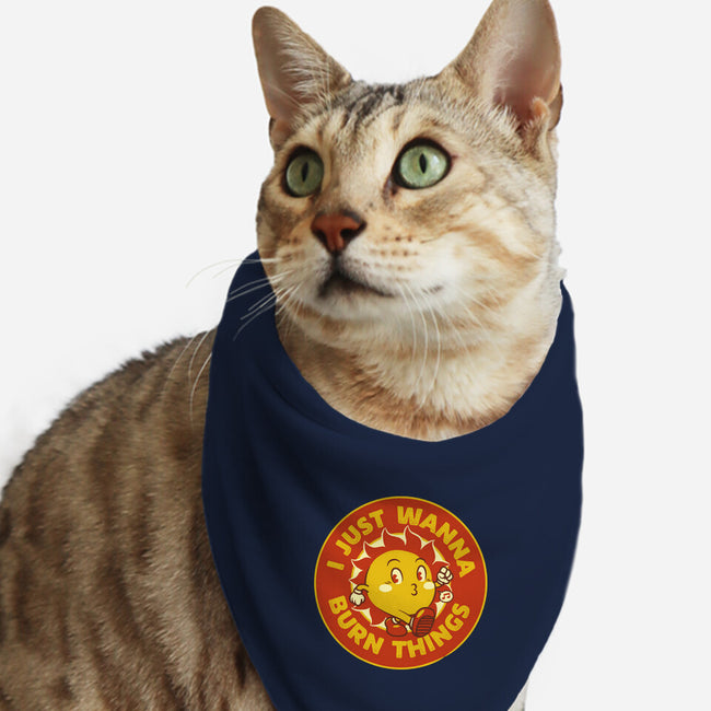 I Just Wanna Burn Things-Cat-Bandana-Pet Collar-tobefonseca