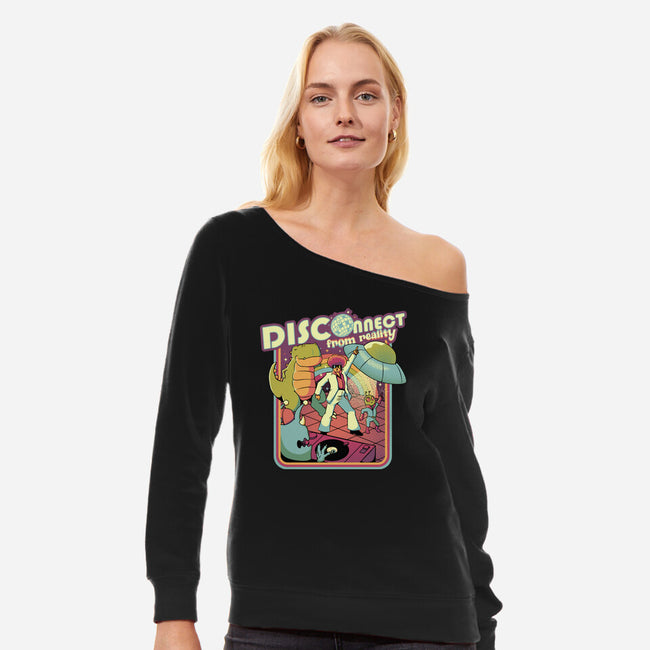 Disconnect From Reality-Womens-Off Shoulder-Sweatshirt-tobefonseca