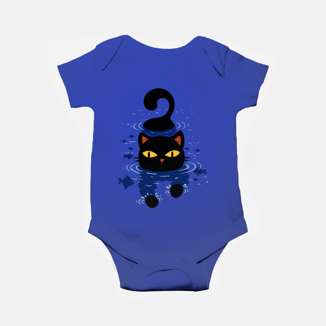 Paws In Water-Baby-Basic-Onesie-erion_designs