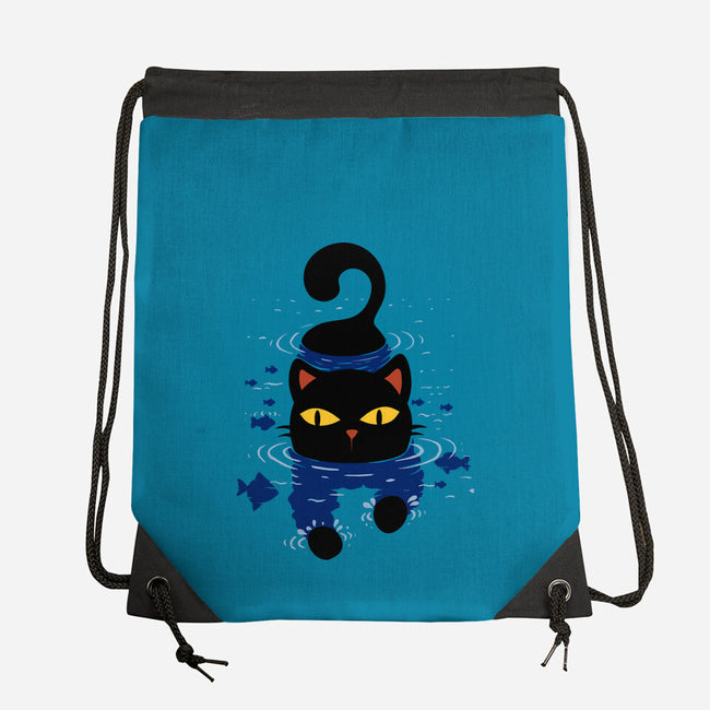 Paws In Water-None-Drawstring-Bag-erion_designs