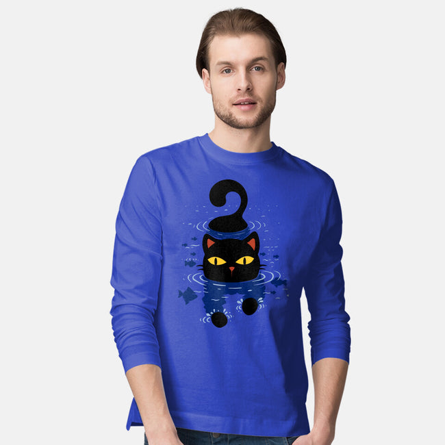 Paws In Water-Mens-Long Sleeved-Tee-erion_designs